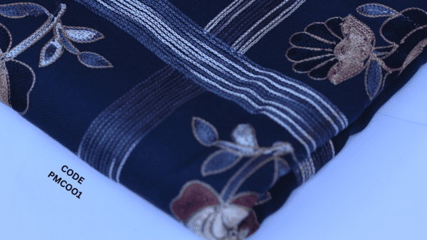 Pashmina Mix Check Flower Shawl